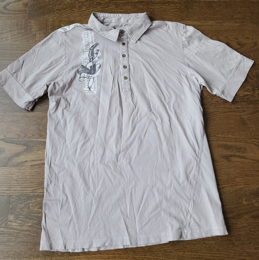 Drifter Men's Gray Polo Shirt Sz.XL